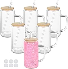 16oz Glass Cup With Handle