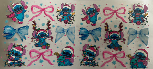 Blue alien pink Christmas