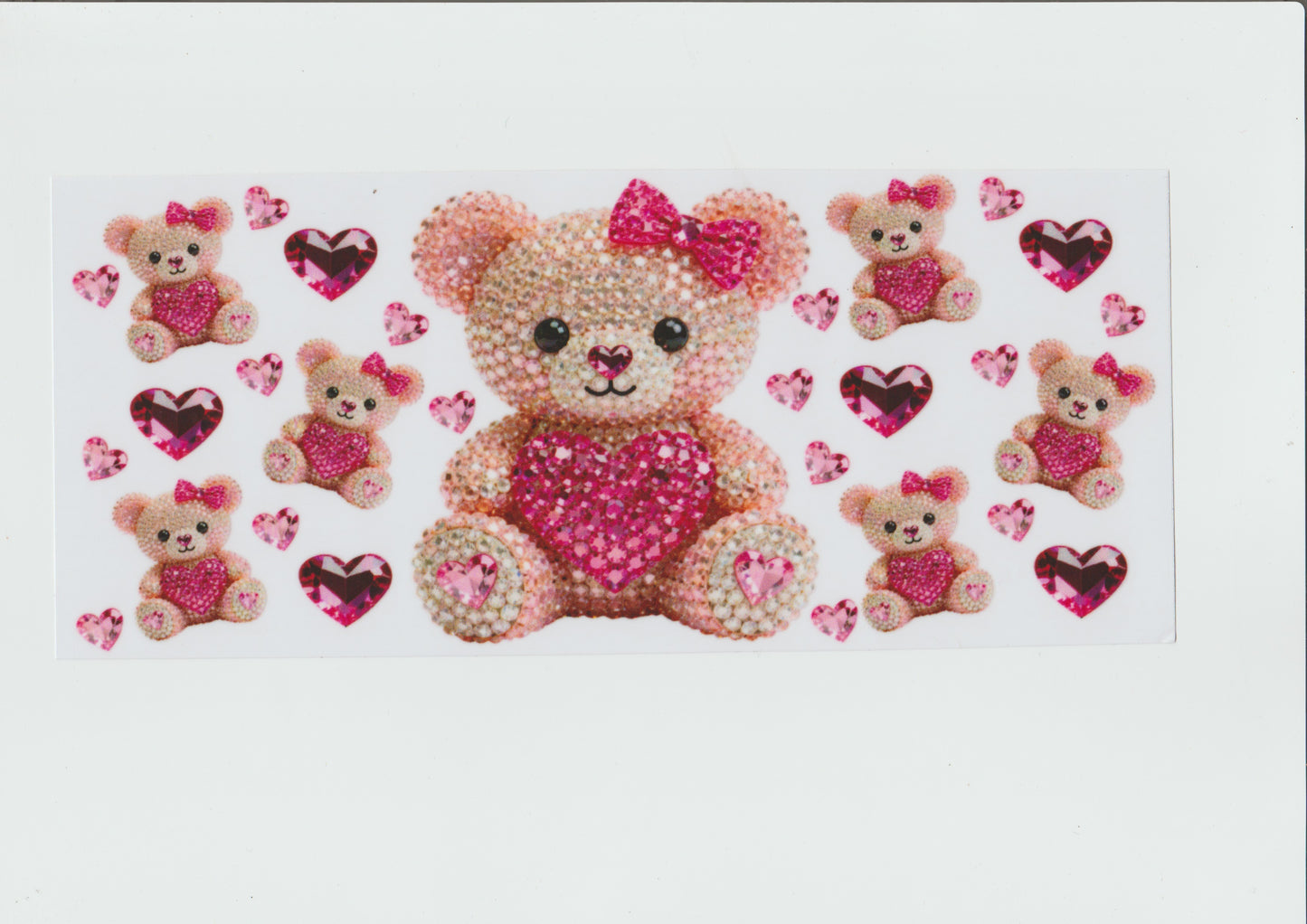Teddy with pink hearts
