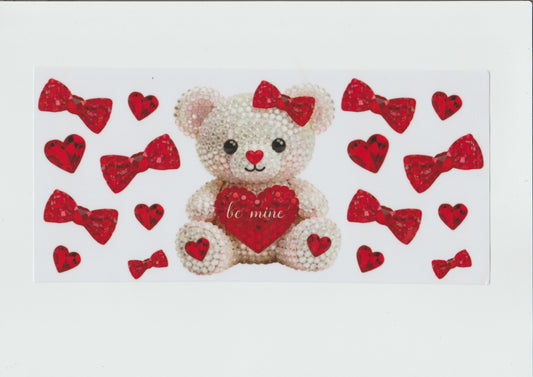 Teddy with red hearts
