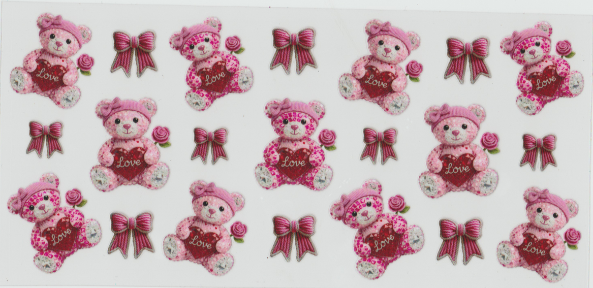 Pink teddy with bows