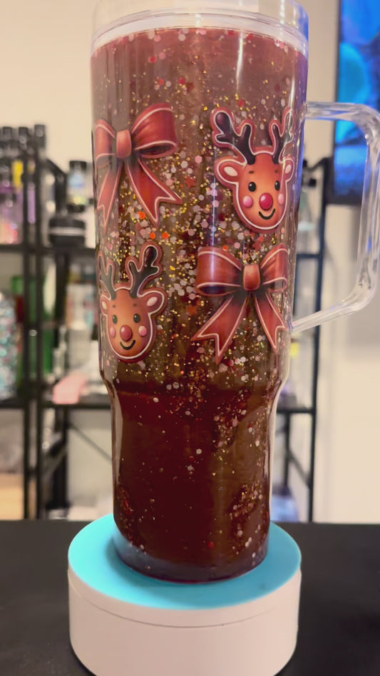 40oz duo brown lava reindeer